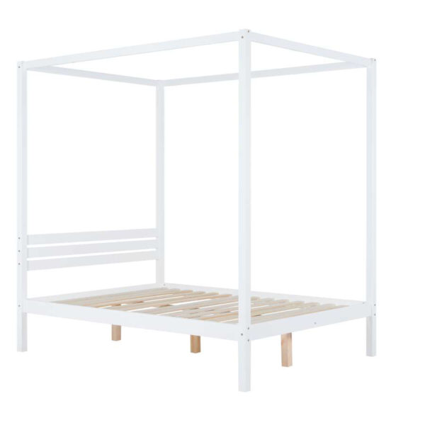 Mercia Four Poster King Bed | White