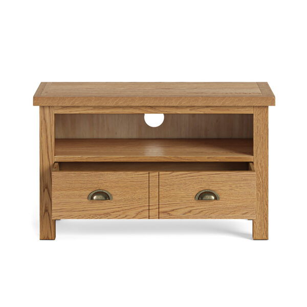 Ancroft Waxed Oak Small TV Unit | Fully Assembled