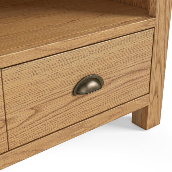Ancroft Waxed Oak Small TV Unit | Fully Assembled