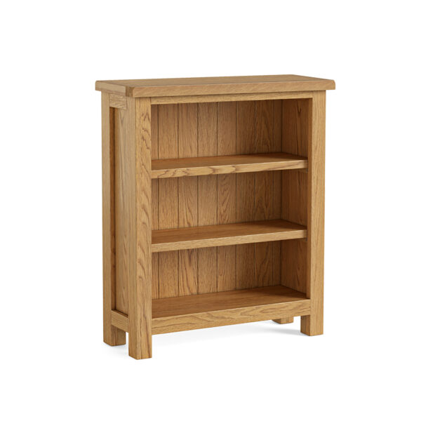 Ancroft Waxed Oak Low Bookcase