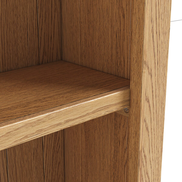 Ancroft Waxed Oak Low Bookcase