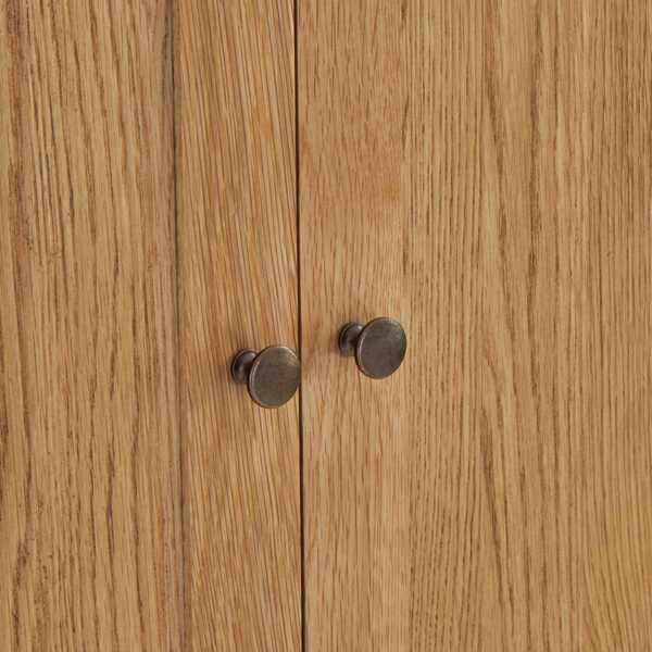 Ancroft Waxed Oak Small Cabinet 2 Doors | Fully Assembled