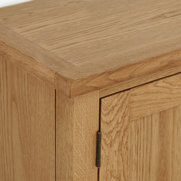 Ancroft Waxed Oak Small Cabinet 2 Doors | Fully Assembled