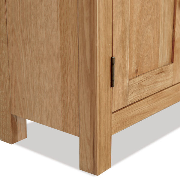 Ancroft Waxed Oak Small Cabinet 2 Doors | Fully Assembled