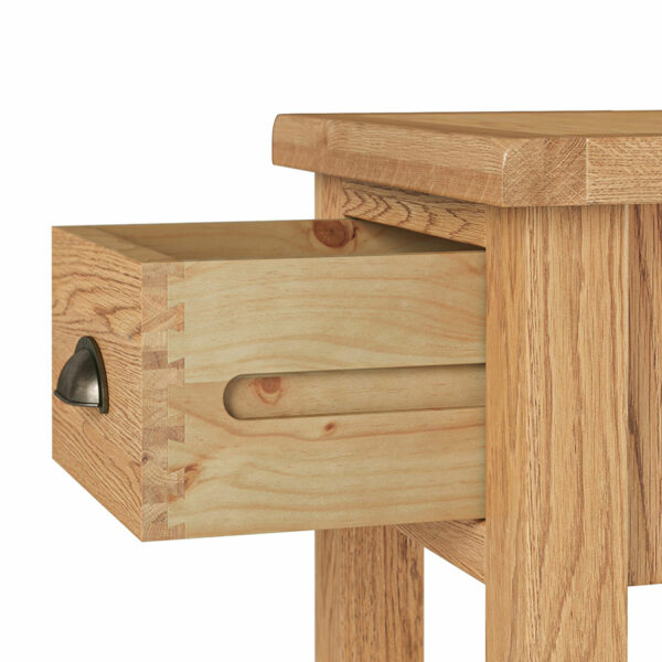 Ancroft Waxed Oak Lamp Table | Bedside Table | Fully Assembled