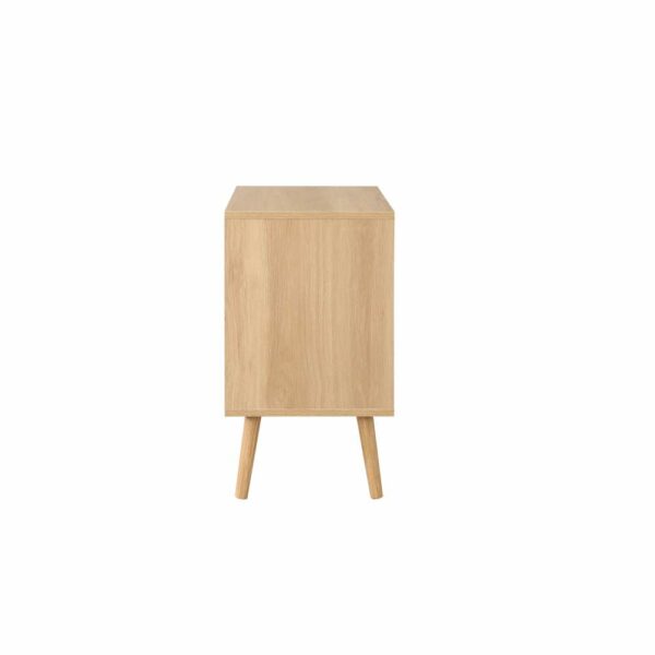 Chigwell 2 Drawer Rattan Bedside Oak | Assembly Required | Clearance