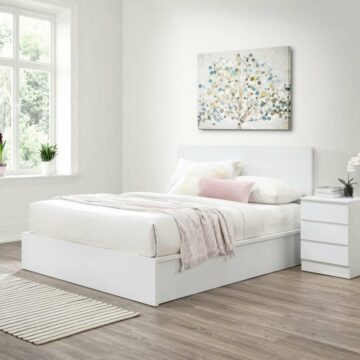 Hoxton Double Ottoman Bed White