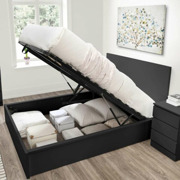 Hoxton King Ottoman Bed Black | Assembly Required