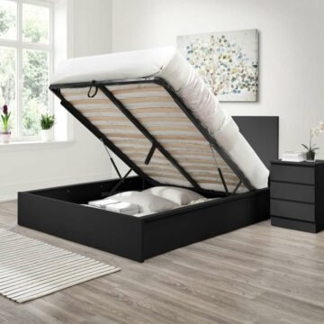 Hoxton King Ottoman Bed Black
