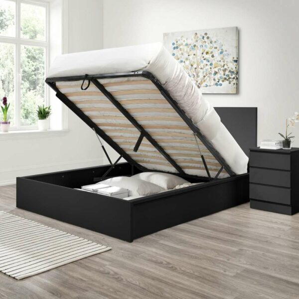 Hoxton King Ottoman Bed Black