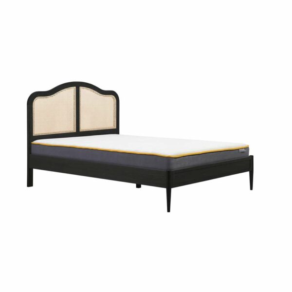 Leonie Super King Rattan Bed Black | Assembly Required
