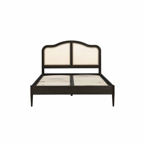 Leonie Super King Rattan Bed Black | Assembly Required