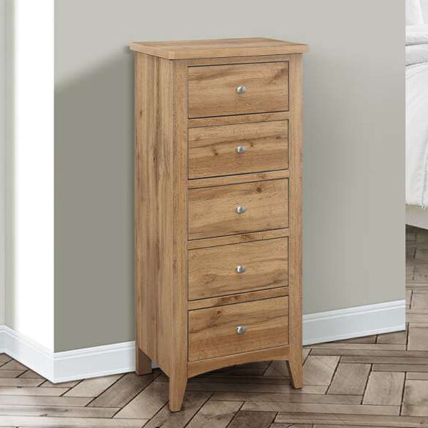 Norwood 5 Drawer Tall Chest Oak | Assembly Required