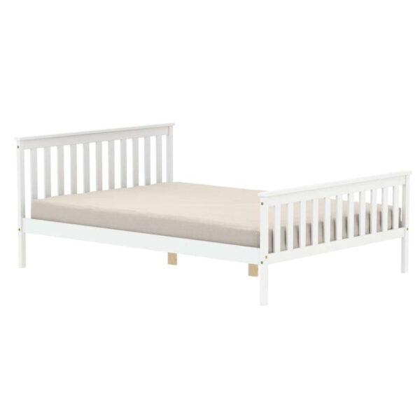 Oxford Double Bed White | Assembly Required