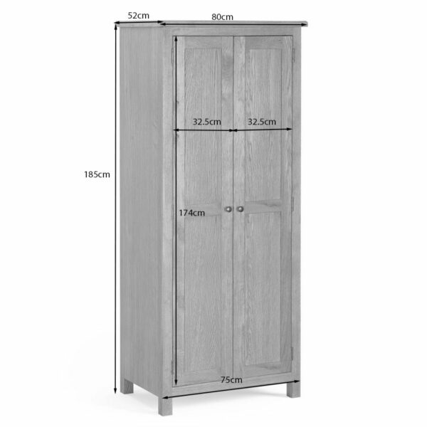 Hartside Grey Full Hanging Wardrobe