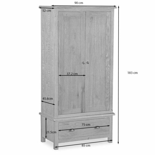 Hartside Grey Gentlemans Wardrobe