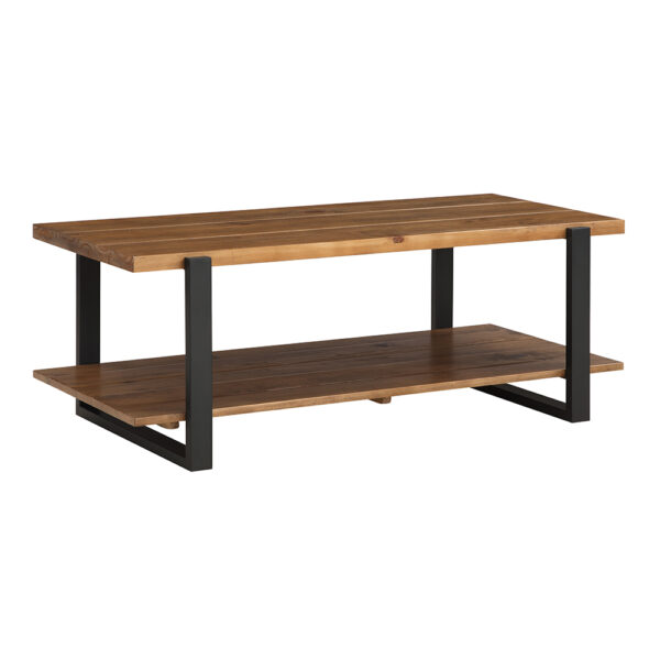 Barnsbury Rustic Coffee Table + Shelf | Self Assembly