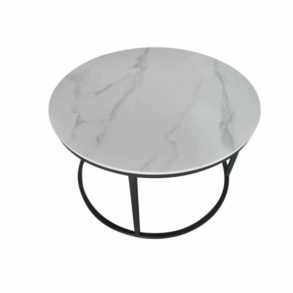 White Hera Round Coffee Table | Fully Assembled