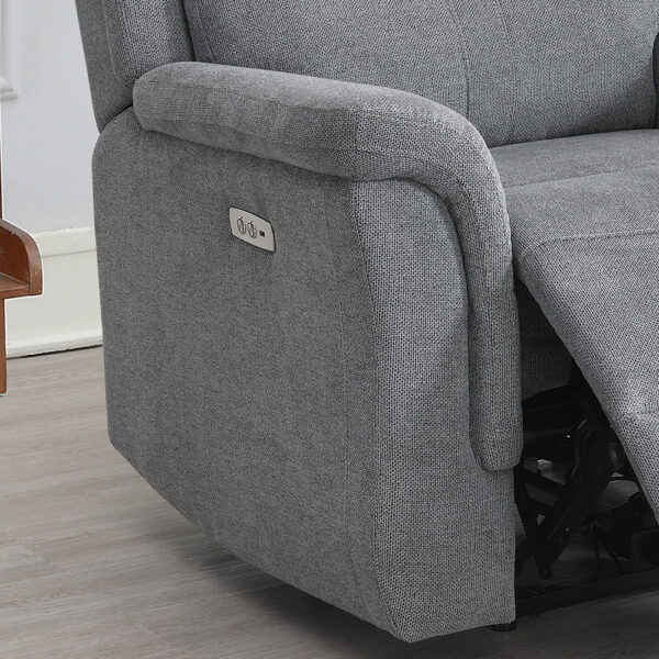 Wexford Electric Recliner 2 Seater Grey Sofa | Assembly Required