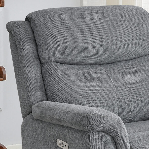 Wexford Electric Recliner 2 Seater Grey Sofa | Assembly Required