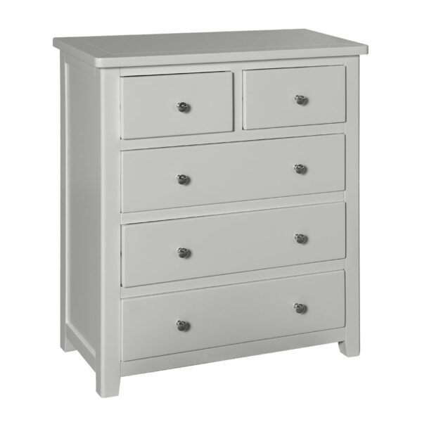Geneva Painted 2+3 Drawer Chest - Grey | Fully Assembled