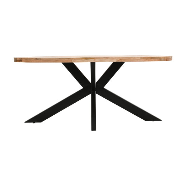 Epping Solid Wood & Metal Oval Dining Table 6-8 Seater |