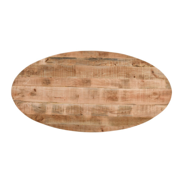 Epping Solid Wood & Metal Oval Dining Table 6-8 Seater |