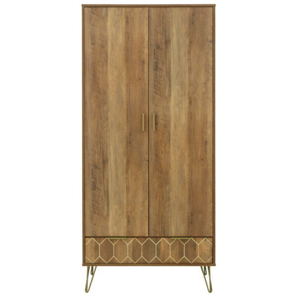 Kentwood Mango 2 Door 1 Drawer Wardrobe