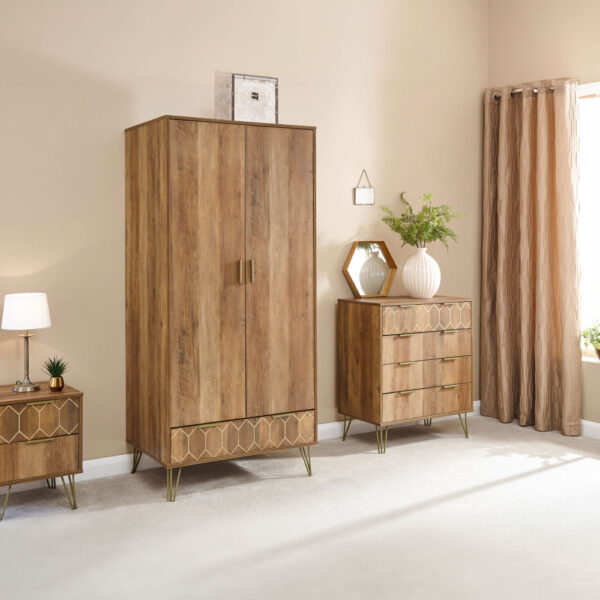 Kentwood Mango 2 Door 1 Drawer Wardrobe | Assembly Required