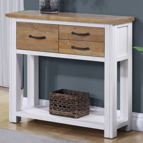 White Barkingside Small Console Table | Fully Assembled