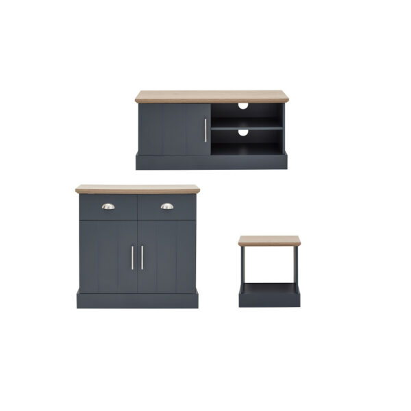 Oban Slate Blue & Grey 3 Piece Downstairs Set