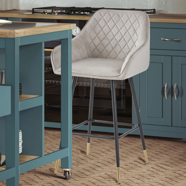 Stockwell Bar Stool - MINK (Pack of Two) | Assembly Required - Mink