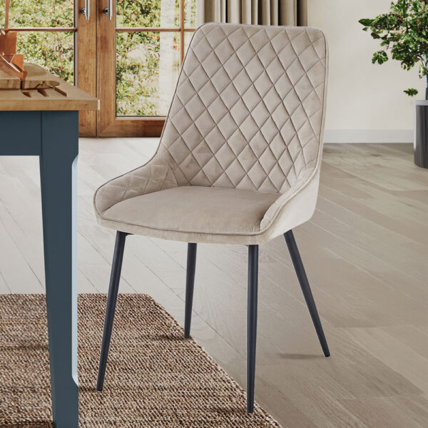 Beige Stockwell Dining Chair - MINK  (Pack of Two) | Assembly Required