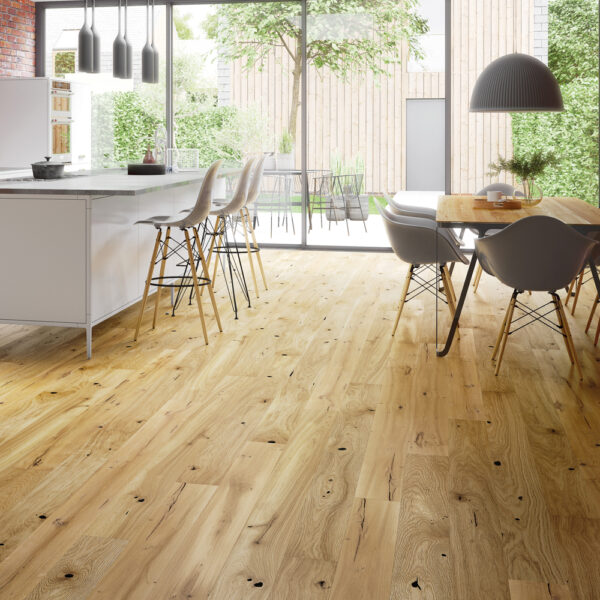 Timba Engineered Oak Flooring | Brushed Matt Laquered Plank Finish