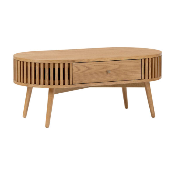 Serenity Oak Oval Coffee Table | Self Assembly