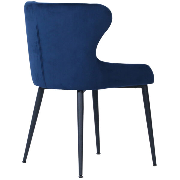 Blue Maiden Chair Navy Velvet | Assembly Required