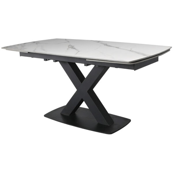 Maiden Large Extending Dining Table 160-240cm | White Stone | Assembly Required