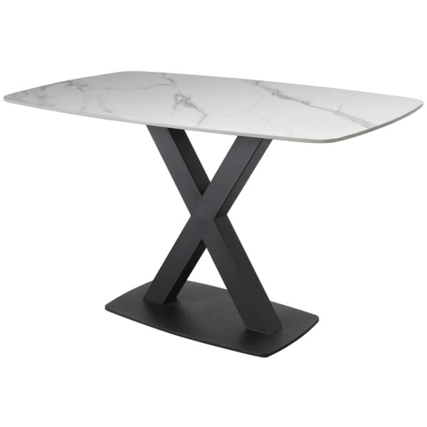 Maiden Small Fixed Dining Table | White Stone