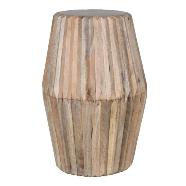 Beachfront Carved Mango Wood Side Table