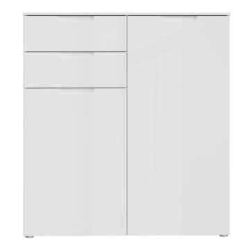 Harper Chest of Drawers in White/White High Gloss
