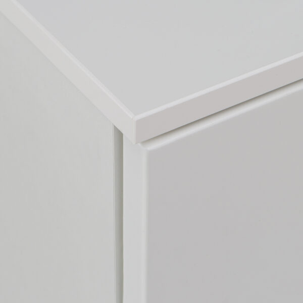 Harper Chest of Drawers in White/White High Gloss | Self Assembly