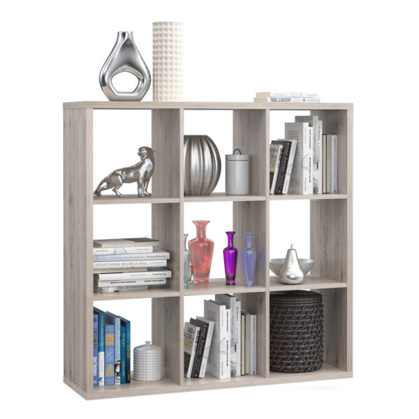 Mauri Cube 3x3 Storage Unit in Sand Oak | Self Assembly