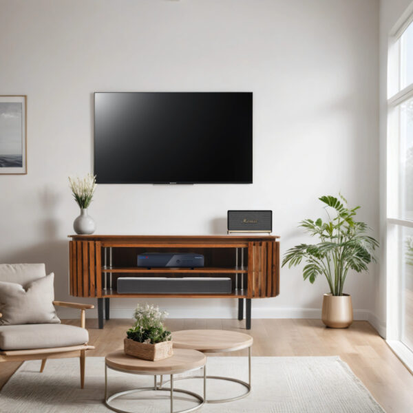 Taleda Slatted Mango Wood TV Cabinet