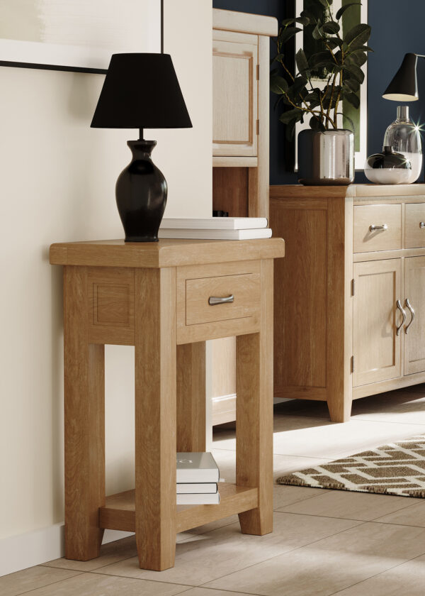 Wessex Oak 1 Drawer Console Table | Assembly Required