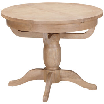 Wessex Oak Round Pedestal Extending Table
