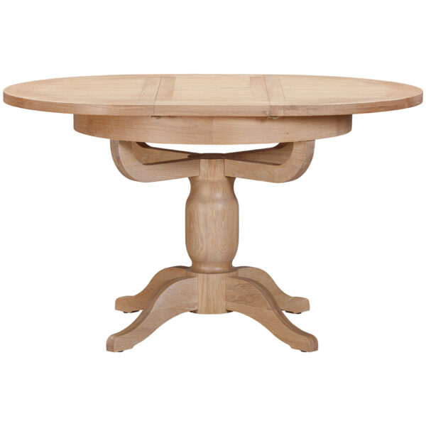 Wessex Oak Round Pedestal Extending Table | Assembly Required