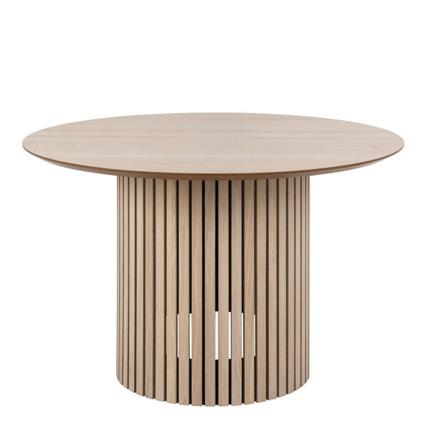 Lindley Round Dining Table in White Oak