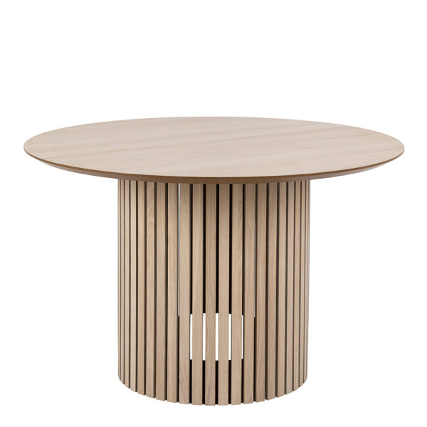 Lindley Round Dining Table in White Oak