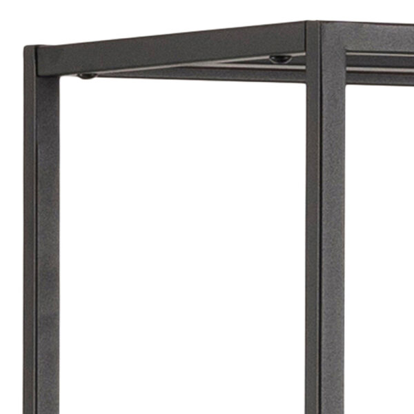 Newland Asymmetrical Bookcase with 6 Shelves in Matt Black | Self Assembly