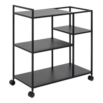 Newland Serving Trolley in Matt Black